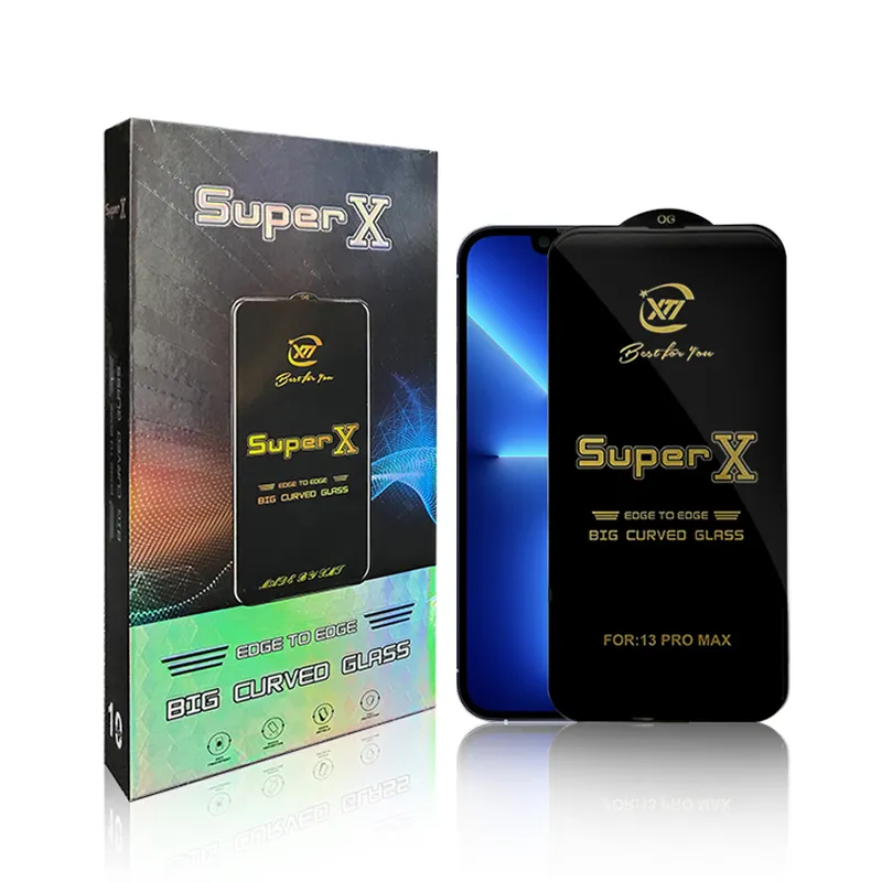 Factory price 13 pro max super X screen protector tempered glass for iPhone