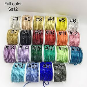 シンロン卸売 クローチェーン マルチカラー DIYアクセサリー SS12 チェーン クロー 衣料品アクセサリー ウォーターダイヤモンド 金属素材 - Product Image 3