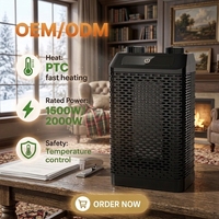 Radiateurs pour l'hiver à domicile 220V 2000W, élément chauffant céramique PTC haute puissance, ventilateur chauffant pour serre, atelier, usine, entrepôt