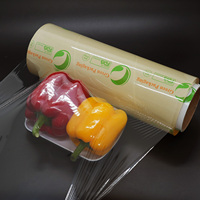 Film alimentaire transparent en PVC de qualité alimentaire 30m-3000m, film étirable pour emballage de snacks et biscuits, anti-buée et résistant à l'humidité