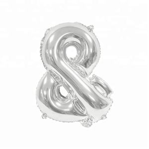 Globo <span class=keywords><strong>de</strong></span> aire caliente Muñeca inflable Símbolo <span class=keywords><strong>de</strong></span> látex Globo 16 "Símbolo <span class=keywords><strong>de</strong></span> plata y - Product Image 1