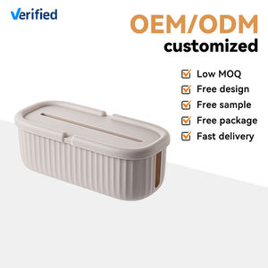 Xinhangデスクトッププラスチックケーブルオーガナイザーデスクトップ充電ケーブルオーガナイザー防塵充電ケーブルストレージボックス電話スタンド付き - Product Image 5