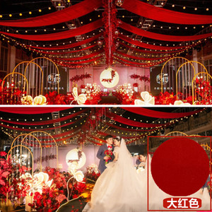 1M Đám Cưới Đàn Hồi Vải Trần Sợi Rèm Trang Trí Hàn Quốc Phong Cách Hội Trường Đám Cưới Sân Khấu Hàng Đầu Nổi Khách Sạn Đám Mây Đám Cưới Vải - Product Image 3