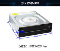 OEM DRW-24D5MT Internal Optical Drive Burner, 24X High-speed SATA Built-in DVD RW Disc Drive, Optical Desktop PC Rewrite Drive