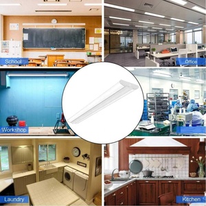 Plafonnier LED linéaire 4FT, corps en aluminium, couvercle en acrylique, blanc froid 5000K, montage en surface pour immeuble de bureaux - Product Image 6