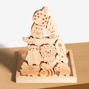 Bénéfices éducatifs et de développement : Patience, concentration, jeu amusant, cadeaux pour tout-petits, animaux en bois, blocs à empiler, jeu d'équilibre pour enfants - Product Image 3
