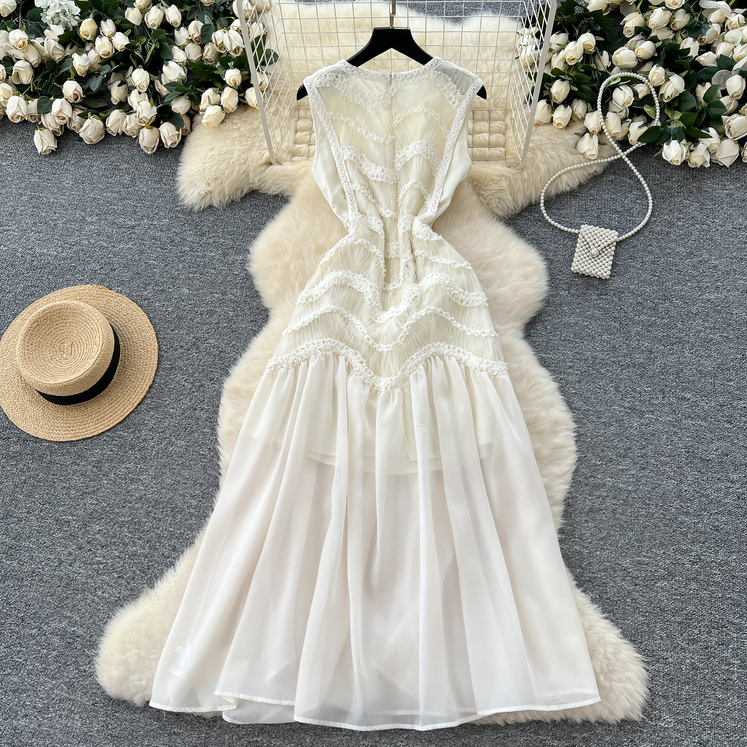 French Lace Splicing Irregular Dresses Women Summer Premium Tie Waist Long Dresses| Alibaba.com French Lace Splicing Irregular Dresses Women Summer Premium Tie Waist Long Dresses| Alibaba.com