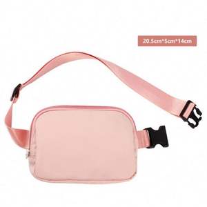 Sac banane unisexe Lulu personnalisé avec logo, sac de poitrine tendance, sac de voyage étanche, sacoche de taille en tissu polyester Oxford – Grande Vente - Product Image 5