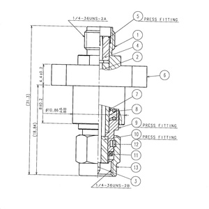 Adaptateur mâle/femelle vers <span class=keywords><strong>JKF</strong></span> pour applications RF sur circuits imprimés, construction en acier inoxydable, modèle ST2-41-X - Product Image 3
