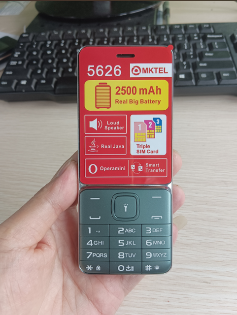 Hot Selling Itel 5626 Senior Phone in Africa 2G Bar Design with 3 Sim Card Feature 2.8-Inch Screen Large Battery Feature Phone
