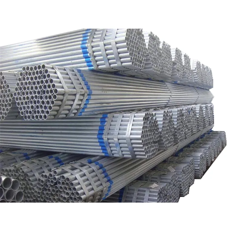 ASTM A53 SCH 40 sınıf B sıcak daldırma galvanizli yuvarlak çelik boru/gi galvanizli çelik yuvarlak boru