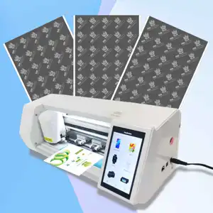 die mobile phone sticker film vinyl pvc paper sheet cutting machine automatic auto print and cut plotter machine making mach