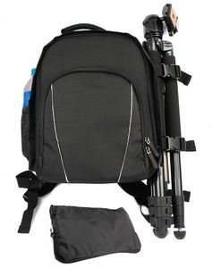 Sac à dos rembourré pour appareil photo reflex numérique, fabriqué en usine BSCI - Compatible avec une housse de pluie - Product Image 1