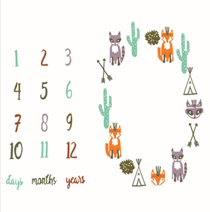 Newborn Unisex Growth Chart <strong>Memory</strong> <strong>Blanket</strong> Baby Monthly Milestone <strong>Blanket</strong> for Baby Shower - Product Image 4