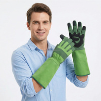 Gants de jardinage en tissu sergé à manches longues antidérapants et compatibles écran tactile, gants de protection respirants pour travaux de paysagisme et de jardinage