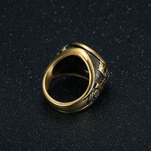 Men's Gold Plated Eagle <b>Ring</b> Titanium Steel Vintage Philippine Eagle Design Gift Jewelry - Product Image 4