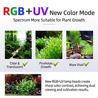 Lumière LED pour aquarium JSD Weekaqua série M RGB+UV, contrôle par application Bluetooth, spectre complet, lumière pour plantes pour aquarium