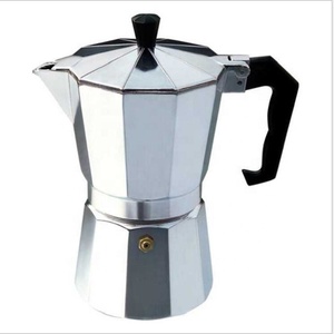 八角形アルミコーヒーポットモカポットアルミポットコーヒー器具コーヒーメーカーイタリアンエスプレッソ抽出コーヒー - Product Image 1