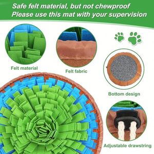 Tapis de distribution de nourriture interactif pour chien, jeu d'agitation sensorielle pour l'ennui, puzzle alimentaire interactif pour l'ennui, tapis olfactif pour une alimentation lente - Product Image 6