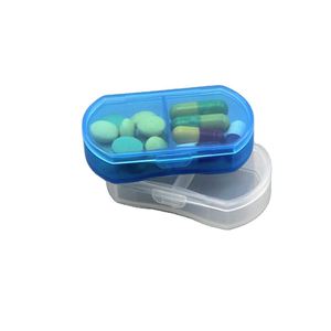 Caja de Pastillas de Plástico con Tapa Abatible, Forma Elíptica, de Alta Calidad, para 1 Día, Mini Organizador de Pastillas Económico - Product Image 2