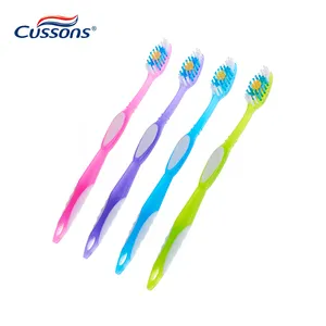 Custom Wholesale Multi-colored Firm Hard Adult Toothbrush 12 Pack