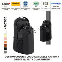 Sac de sport magnétique pour bouteille d'eau, sac bandoulière pour hommes et femmes, porte-bouteille de sport avec poches de rangement et compartiments zippés