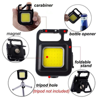 Porte-clés COB de poche avec base magnétique et mini lampe de poche pour les tâches d'urgence en plein air ou de bricolage