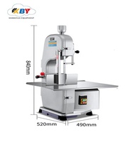 Fest Butcher Kip Vis Vlees Snijder Snijmachine Desktop Commerciële Elektrische Bone Saw Andere Voedselverwerkende Machines