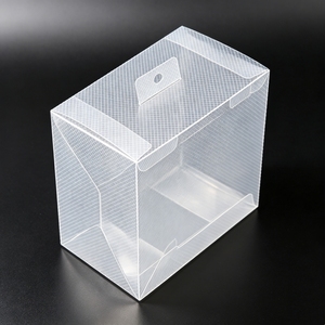 Eco-Friendly Recycled PP PVC PET Folding <b>Box</b>, Frosted Crossgrain PP Transparent Square Cube <b>Plastic</b> Packaging For Shoes - Product Image 1
