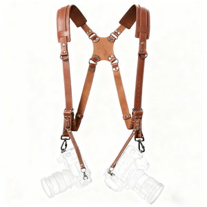 Nhà Sản Xuất Tùy Chỉnh Sang Trọng Mềm Brown Da Máy Ảnh Kỹ Thuật Số Vai Cổ Dây Đeo Đôi Máy Ảnh Khai Thác Cho <span class=keywords><strong>Dslr</strong></span>/Slr - Product Image 6