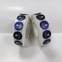 Rouleau d'autocollants personnalisés, vinyle adhésif imperméable, logo de marque, autocollant rond pour logo d'entreprise, pour étiquettes d'emballage alimentaire et cosmétique