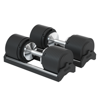 Haltères réglables en fonte Snode Household 45 kg, système de réglage rapide, poignée ergonomique, exercice musculaire complet du corps