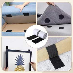 Cinta Adhesiva de Gancho y Bucle de Alta Resistencia Negra de 4 Pulgadas x 16.5 Pies, Evita que los Cojines del Sofá se Deslizan, Antideslizante para Alfombras y Tiras - Product Image 4