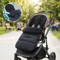 Couvre-pieds universel pour poussette d'hiver, imperméable, coupe-vent, en polaire épaisse et chaude, pour tout-petits