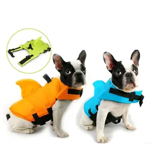 Top Sale Waterproof Dog Clothes Summer Multi Color Dog Life Vest Shark Shape Pets Swimming Suit