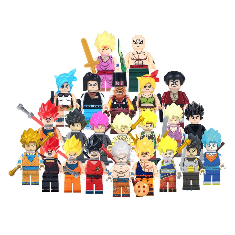 Figurines Anime <span class=keywords><strong>Dragon</strong></span> Goku Bulma Oolong Yamucha, tortue, fée, tronc, Saiyan, Kobayashi Ball, blocs de construction, Mini figurine, jouet pour enfant