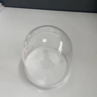 Boîte à gâteau en PET transparente en forme de dôme |   Conteneur d'emballage rond pour gâteau à une couche, pour boulangerie et usage domestique