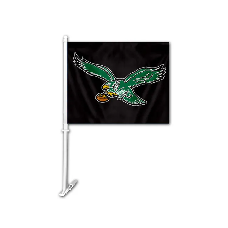 Doppelseitige Sport-Autoflagge der Philadelphia Eagles mit 2 Seiten