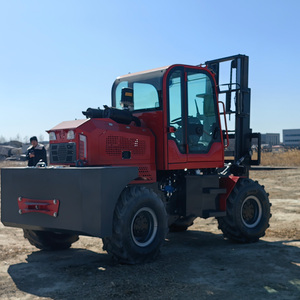 מלגזה מפרקית לשטח קשה עם היגוי גלגל אחורי, 3 טון, 4x4, לכל סוגי השטח, עם תו תקן CE - Product Image 4