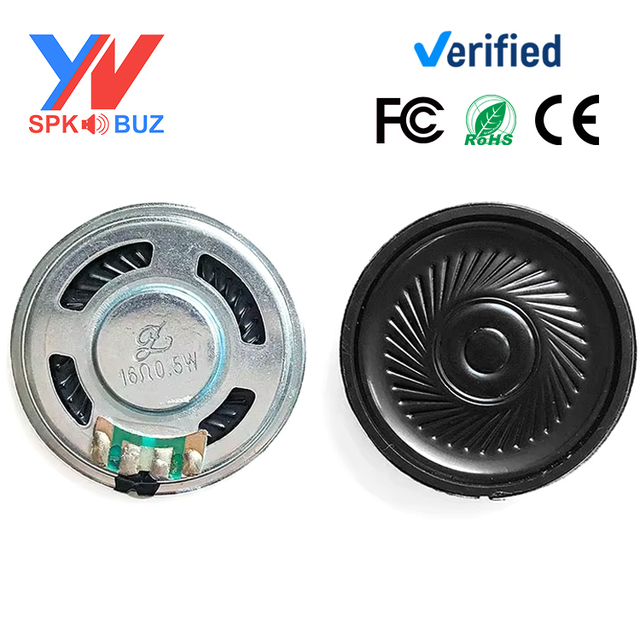 40MM 40*5MM 16Ohms0.5W Round Mylar Horn Factory Supplier Customize Dynamic Speaker Internal Sound Loud ROHS&CE Certification