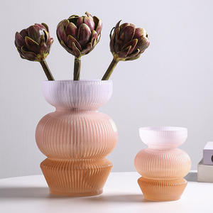 Nordic Gradient Colored <b>Glass</b> Vase Desktop Hydroponic Flower Vase Set - Product Image 3