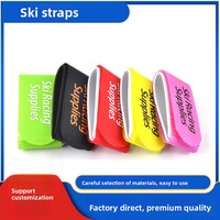Sangle de ski nordique en nylon/EVA pour hommes, 50*450mm, avec logo personnalisé imprimé et fermeture auto-agrippante pour fixation de ski alpin - Vente en gros
