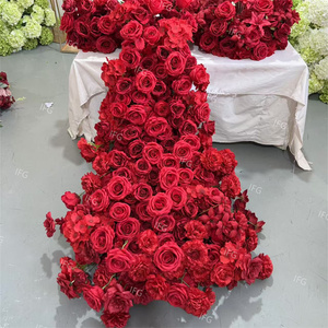 Fournitures Florales en Gros pour Mariages : Arrangements de Boules de Roses Rouges de Luxe IFG-BL03 - Product Image 2