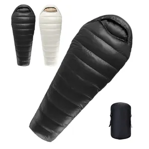 wholesale portable outdoor camping multipurpose 1.27kg goose down emergency mummy sleeping bags for 3 seasons weather in stock