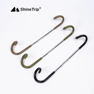 SHINETRIP ngoài trời cắm trại ánh sáng thép không gỉ đứng móc tán hỗ trợ cực móc hình dạng S ánh sáng đứng Pigtail móc