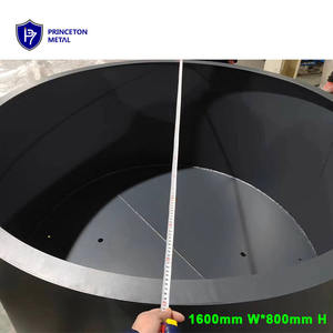 आउटडोर गार्डन पाउडर लेपित धातु एल्यूमीनियम राउंड उठाए गए प्लाटर्स बॉक्स स्पष्ट प्लांटर सब्जियां फूल प्लांटर्स - Product Image 4