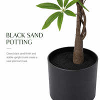 Arbre artificiel Schefflera en PE de 120 cm, résistant aux UV et ignifuge, pour Pâques et anniversaires, directement de l'usine, pour l'aménagement paysager domestique, écologique