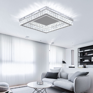 Moderne K9 Kristall Decken leuchte Quadrat 3D gedruckt Logo Französisch Design-Stil Neue moderne Home Dekorative Lichter für Schlafzimmer - Product Image 4