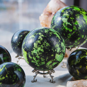 Esfera <span class=keywords><strong>de</strong></span> Ópalo Verde Pulido, Cristales Naturales Curativos, Esferas <span class=keywords><strong>de</strong></span> Diferentes Tamaños para Colección - Product Image 1