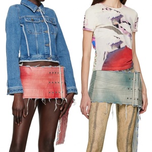 Mini-jupe en jean non extensible, mini-jupes en cuir et en jean pour femmes, sexy, vente chaude - Product Image 6